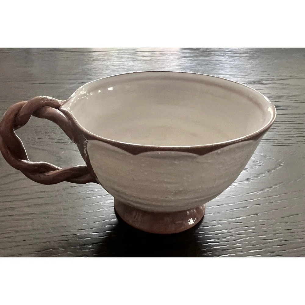 Japanese Kiyomizu Ware Cherry Blossom Tea Cup